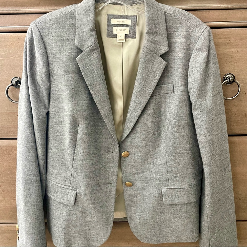 J. Crew Gray Schoolboy Women’s Blazer
